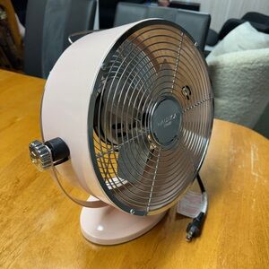Nautica Home Pink and Silver Fan that Tilts